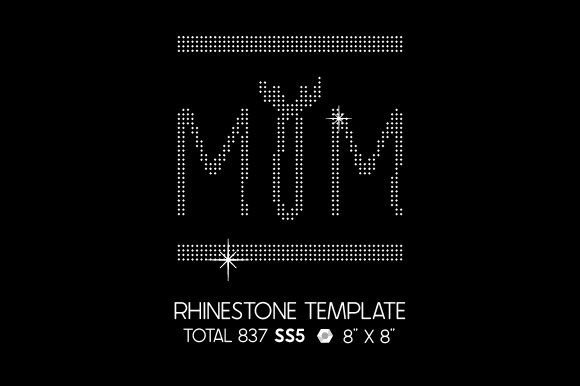 Christmas Mom Rhinestone Template for Crafts and Rhinestones