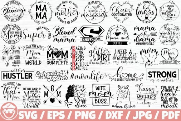Mom Life X35 BUNDLE Graphics and Crafts