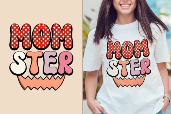 Mom Ster Retro Halloween Svg Design Graphics and Crafts