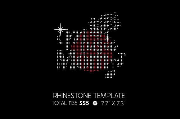 Music Mom Rhinestone Template for Crafts and Rhinestones